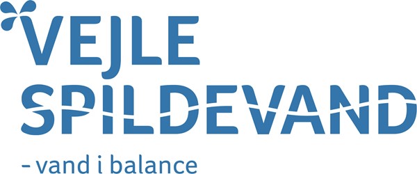 Vejle Spildevands logo med 'Vand i balance'
